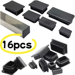 black square pipe plug furniture leg end caps anti slip floor protectors set