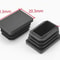 Black Square Pipe Plug Furniture Leg End Caps Anti Slip Floor Protectors Set 9