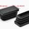 Black Square Pipe Plug Furniture Leg End Caps Anti Slip Floor Protectors Set 10