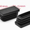 Black Square Pipe Plug Furniture Leg End Caps Anti Slip Floor Protectors Set 10