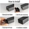 Black Square Pipe Plug Furniture Leg End Caps Anti Slip Floor Protectors Set 2