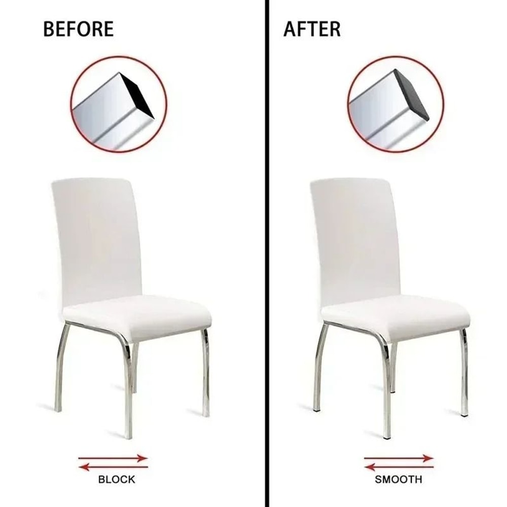 Black Square Pipe Plug Furniture Leg End Caps Anti Slip Floor Protectors Set 3