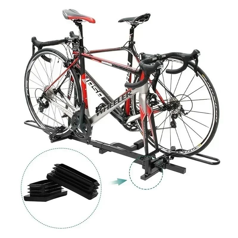 Black Square Pipe Plug Furniture Leg End Caps Anti Slip Floor Protectors Set 4