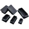 Black Square Pipe Plug Furniture Leg End Caps Anti Slip Floor Protectors Set 5