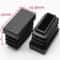 Black Square Pipe Plug Furniture Leg End Caps Anti Slip Floor Protectors Set 6