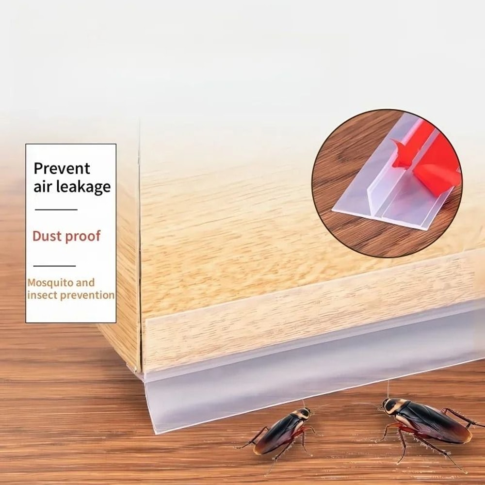 Silicone Door Draft Stopper Window Seal Strip For Gaps Dust And Noise Insulation 3