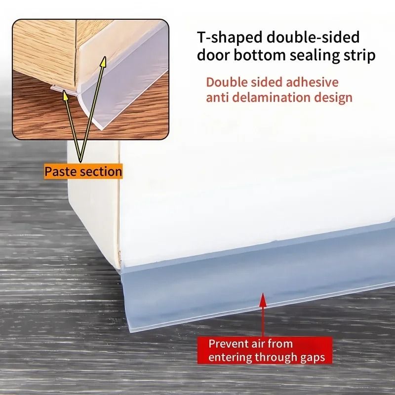 Silicone Door Draft Stopper Window Seal Strip For Gaps Dust And Noise Insulation 5
