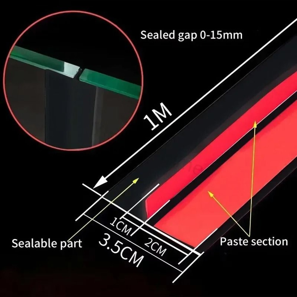 Silicone Door Draft Stopper Window Seal Strip For Gaps Dust And Noise Insulation 7