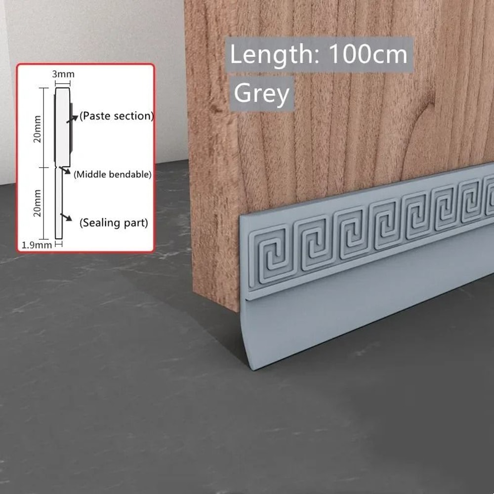 Silicone Door Bottom Seal Strip With Brush Draft Stopper 10