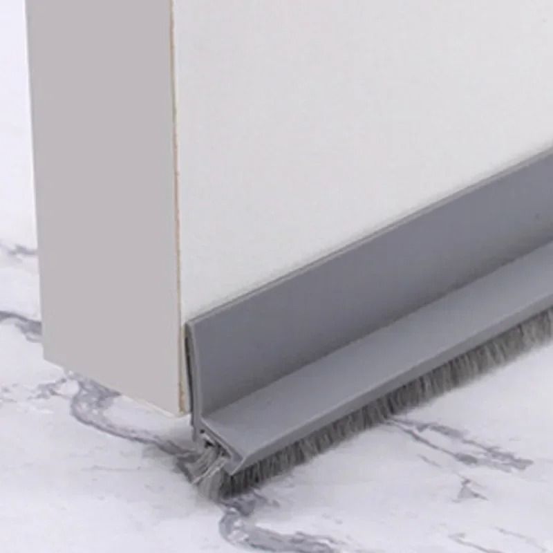 Silicone Door Bottom Seal Strip With Brush Draft Stopper 13