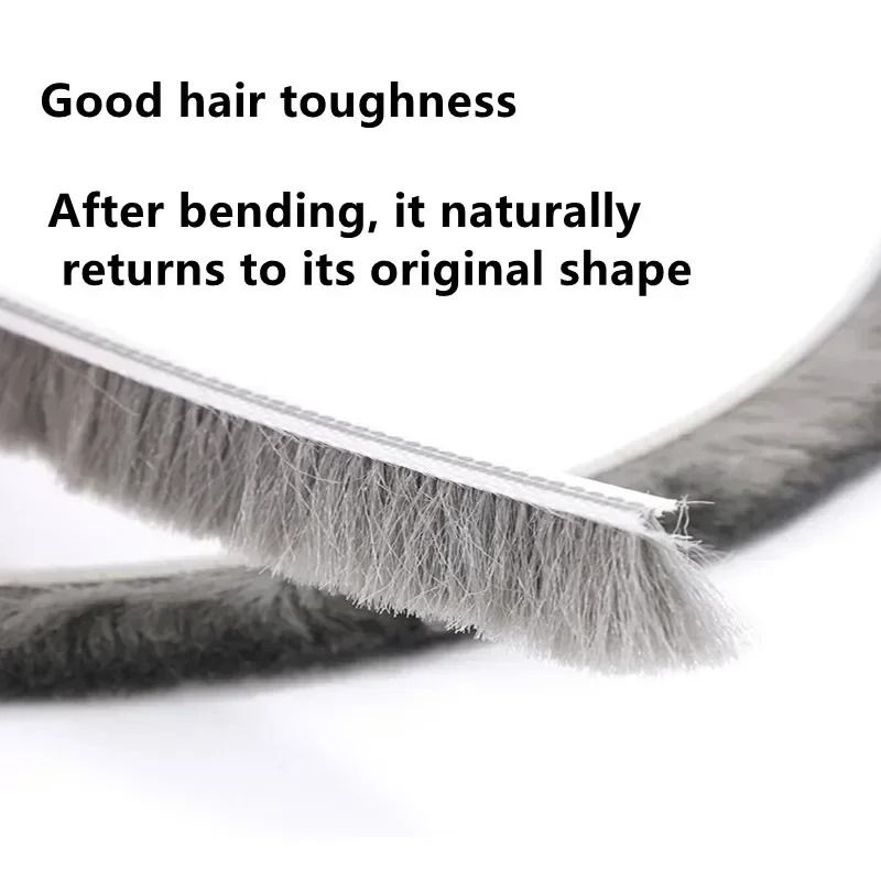 Silicone Door Bottom Seal Strip With Brush Draft Stopper 4