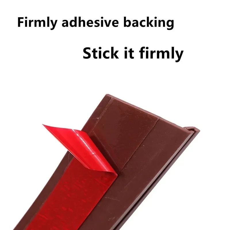 Silicone Door Bottom Seal Strip With Brush Draft Stopper 5
