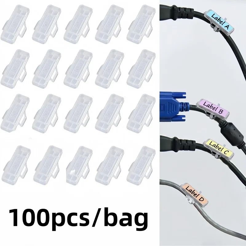 Plastic Waterproof Cable Label Marker Tags For Wire Identification Set 0