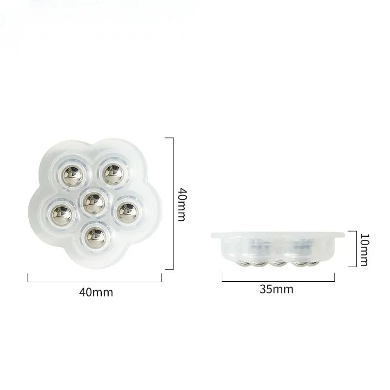 Self Adhesive Furniture Casters Universal Ball Wheels Silent Rotation Set 9