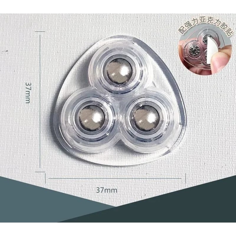 Self Adhesive Furniture Casters Universal Ball Wheels Silent Rotation Set 7