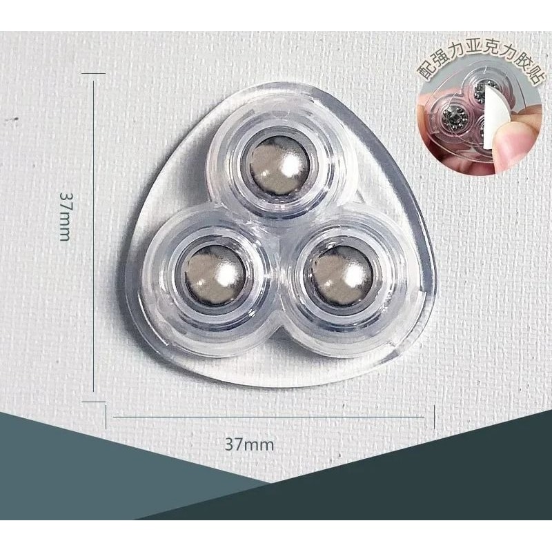 Self Adhesive Furniture Casters Universal Ball Wheels Silent Rotation Set 7