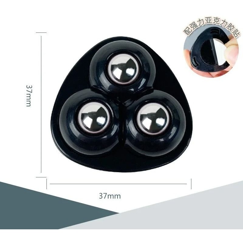 Self Adhesive Furniture Casters Universal Ball Wheels Silent Rotation Set 8