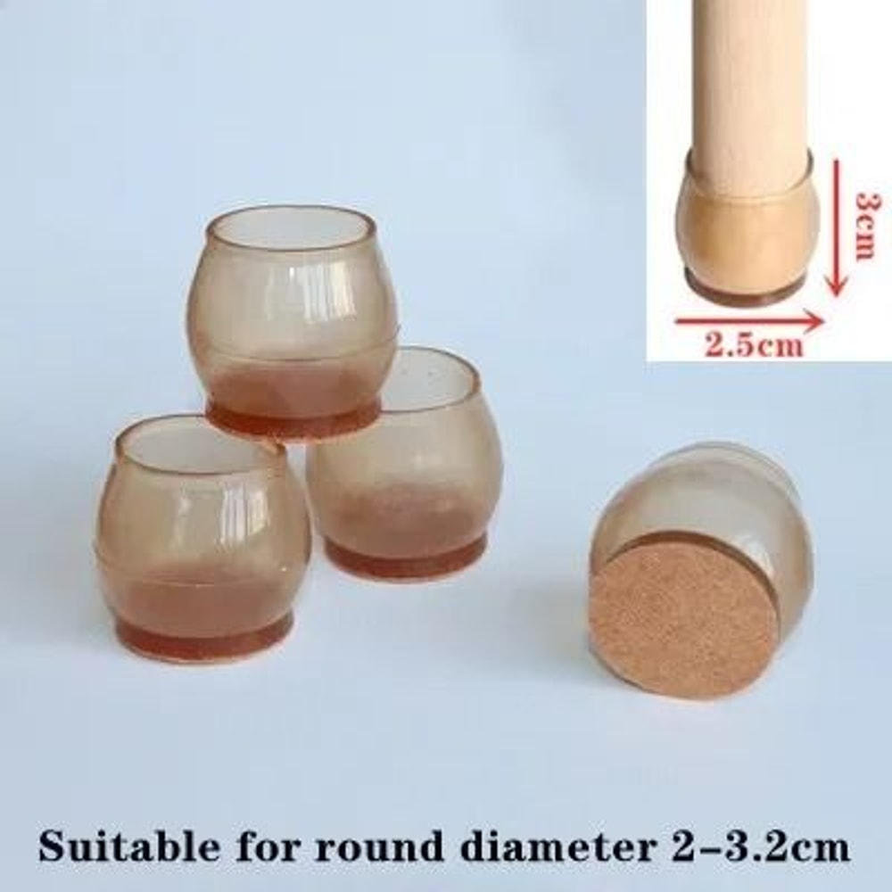 Upgraded Silicone Chair Leg Floor Protectors Non Slip Furniture Feet Pads Set 8