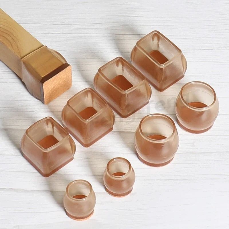 Silicone Chair And Sofa Leg Covers Non Slip Floor Protector Pads Set 0