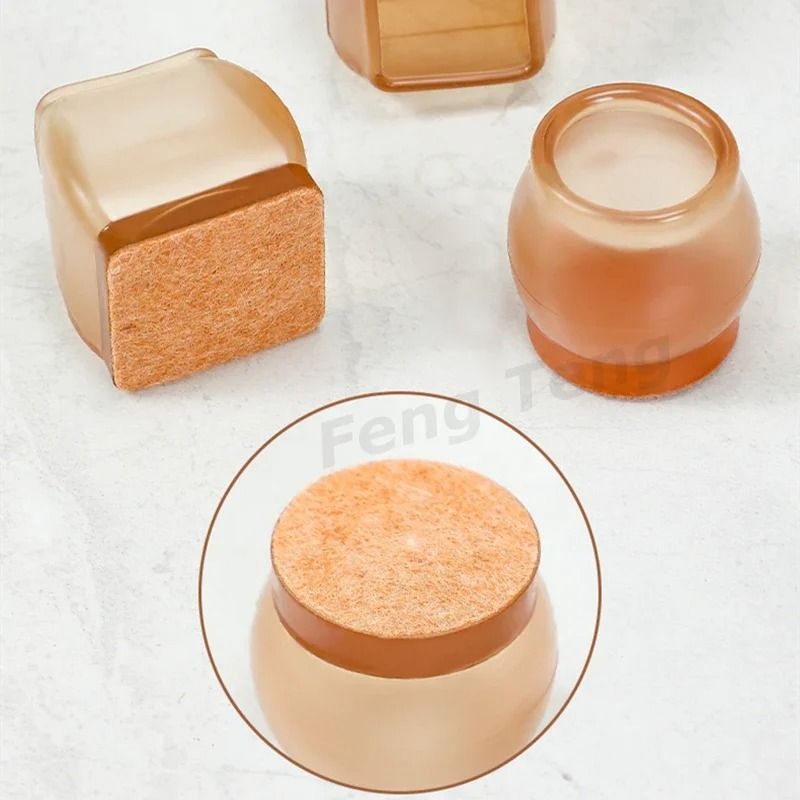 Silicone Chair And Sofa Leg Covers Non Slip Floor Protector Pads Set 5