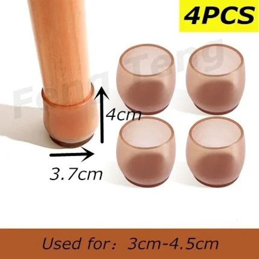 Silicone Chair And Sofa Leg Covers Non Slip Floor Protector Pads Set 7