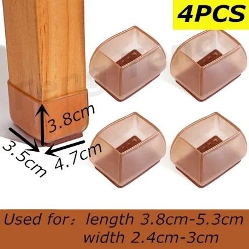 Silicone Chair And Sofa Leg Covers Non Slip Floor Protector Pads Set 9