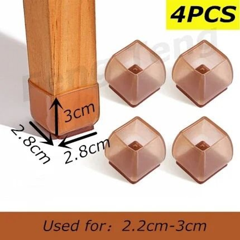 Silicone Chair And Sofa Leg Covers Non Slip Floor Protector Pads Set 10