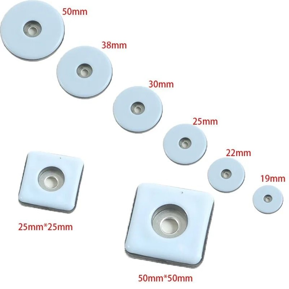 PTFE Furniture Glides Heavy Duty Screw In Floor Protector Pads Set 2