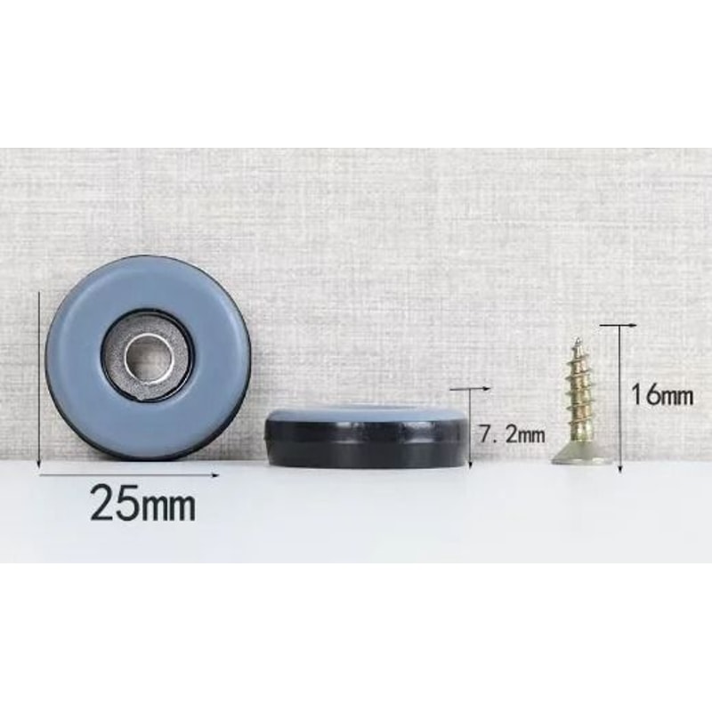 PTFE Furniture Glides Heavy Duty Screw In Floor Protector Pads Set 8