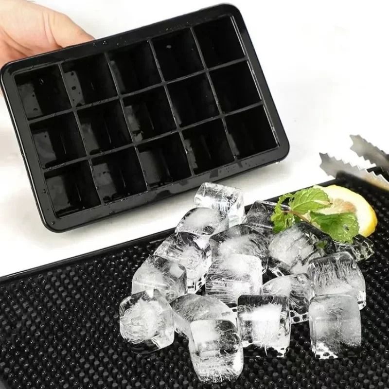 Large Silicone Ice Cube Tray Mold For Jumbo Square Ice Cubes 1