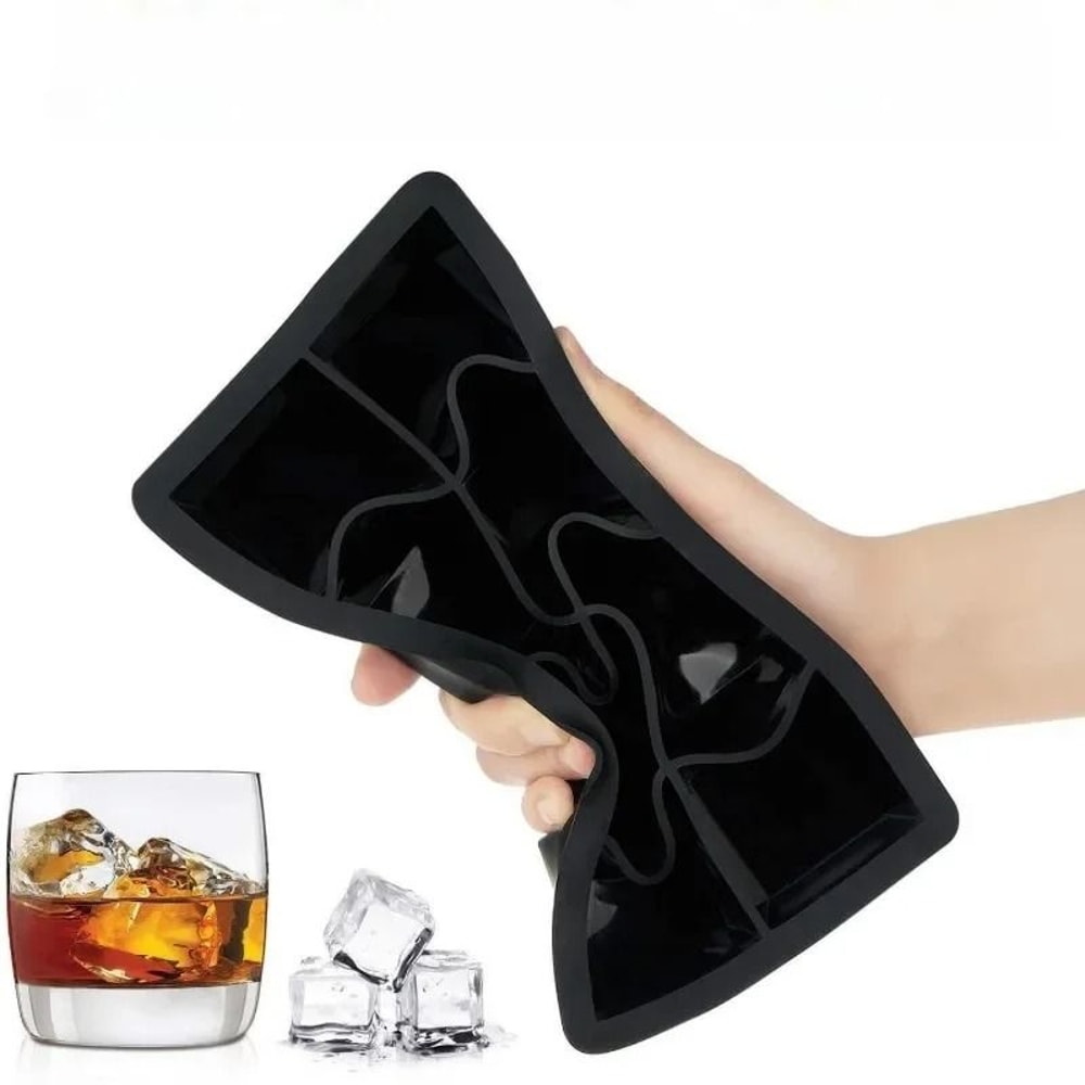 Large Silicone Ice Cube Tray Mold For Jumbo Square Ice Cubes 5