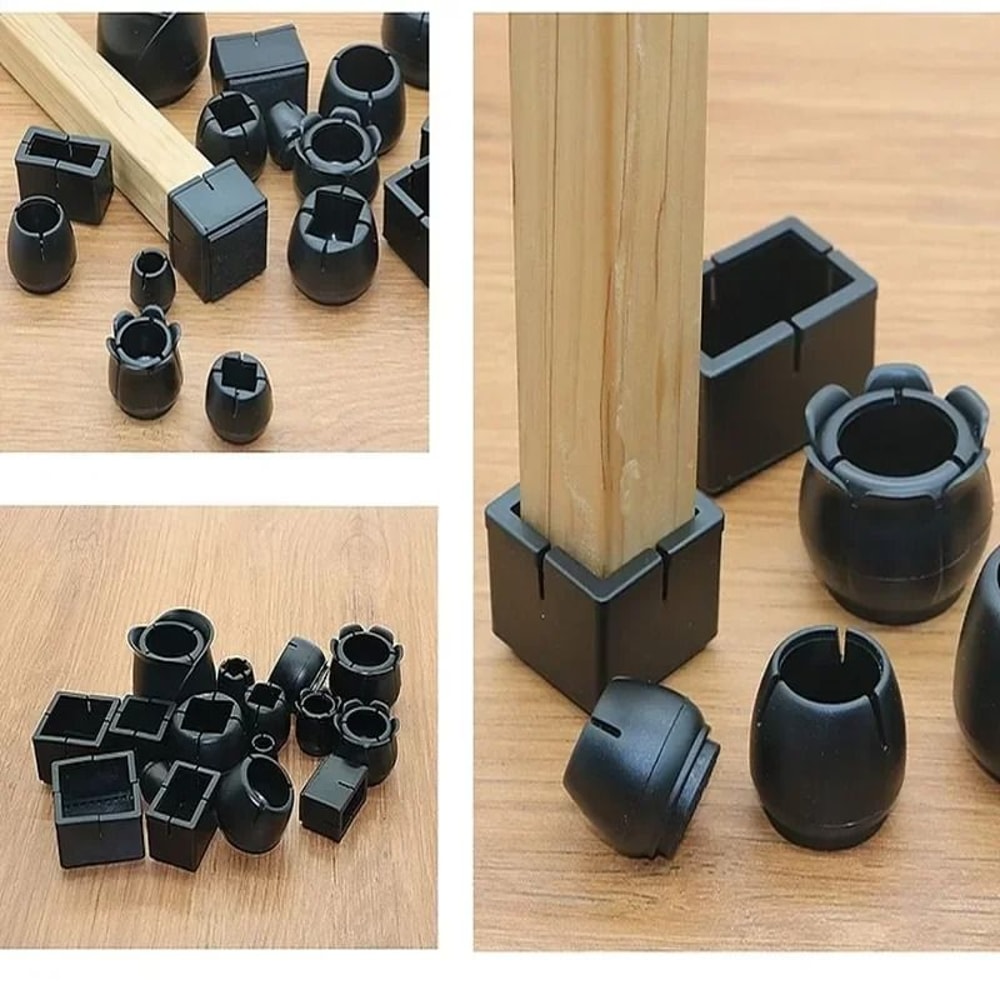 Rubber Chair Leg Caps Anti Scratch Floor Protector Non Slip Covers Set 0