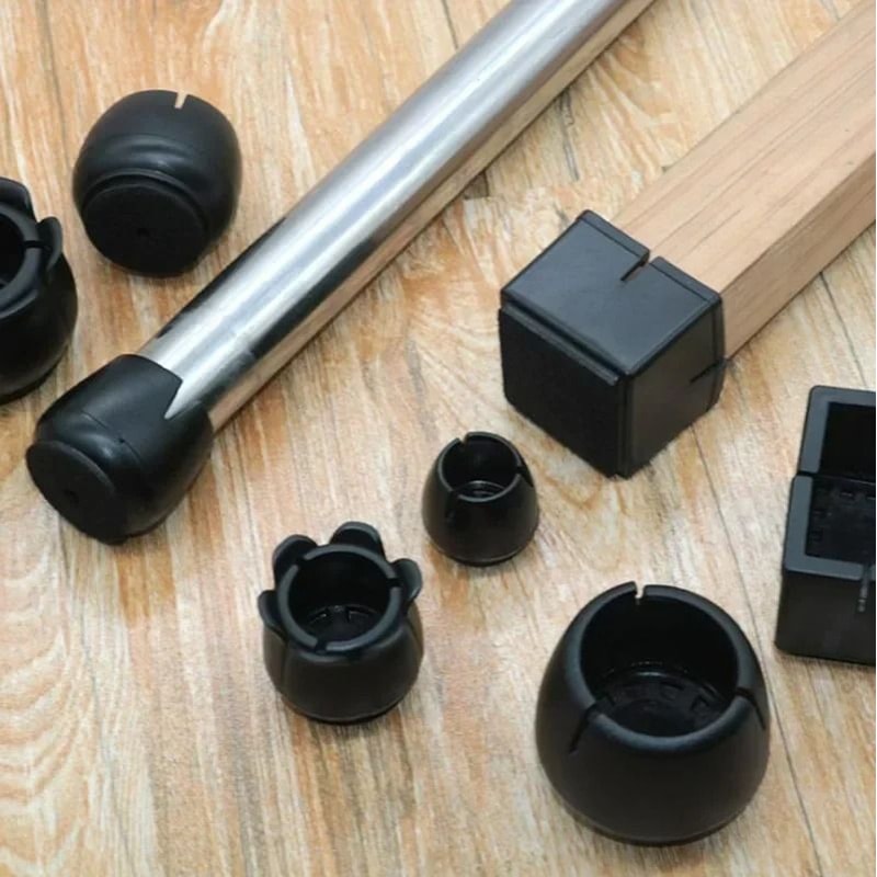 Rubber Chair Leg Caps Anti Scratch Floor Protector Non Slip Covers Set 3