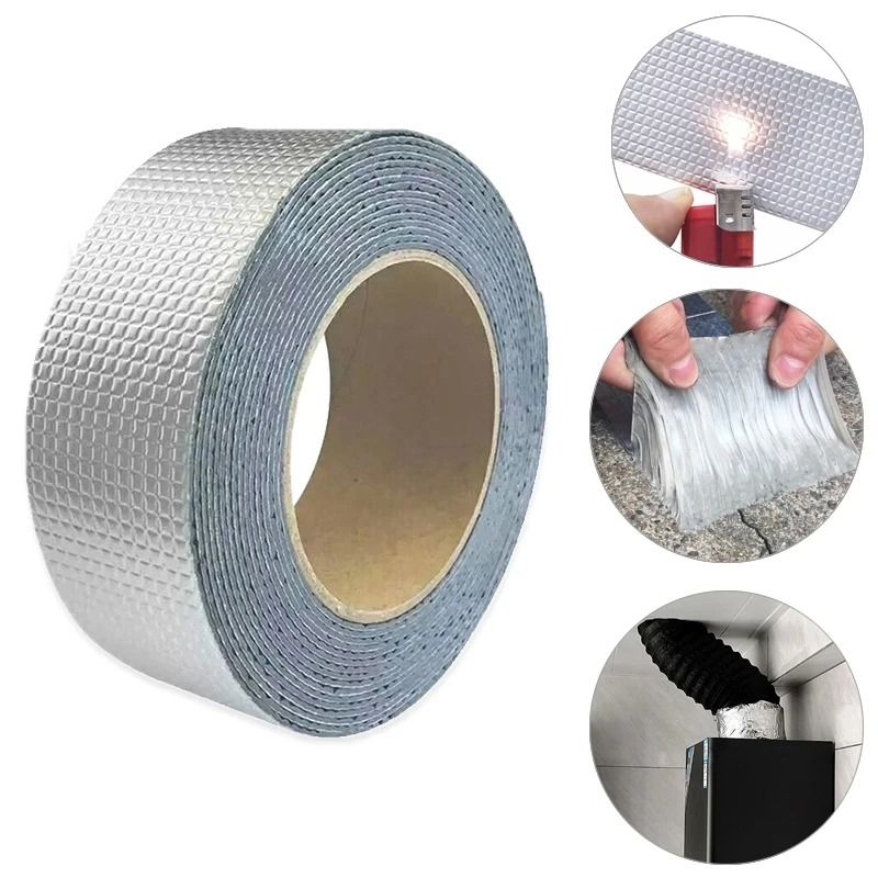 Aluminum Foil Butyl Waterproof Sealing Tape For Leak And Gap Repair 1