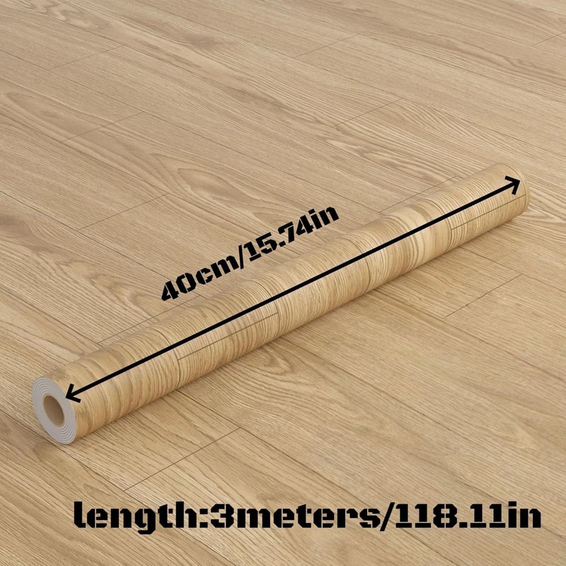 Peel And Stick Wood Grain Floor Sticker Roll 1