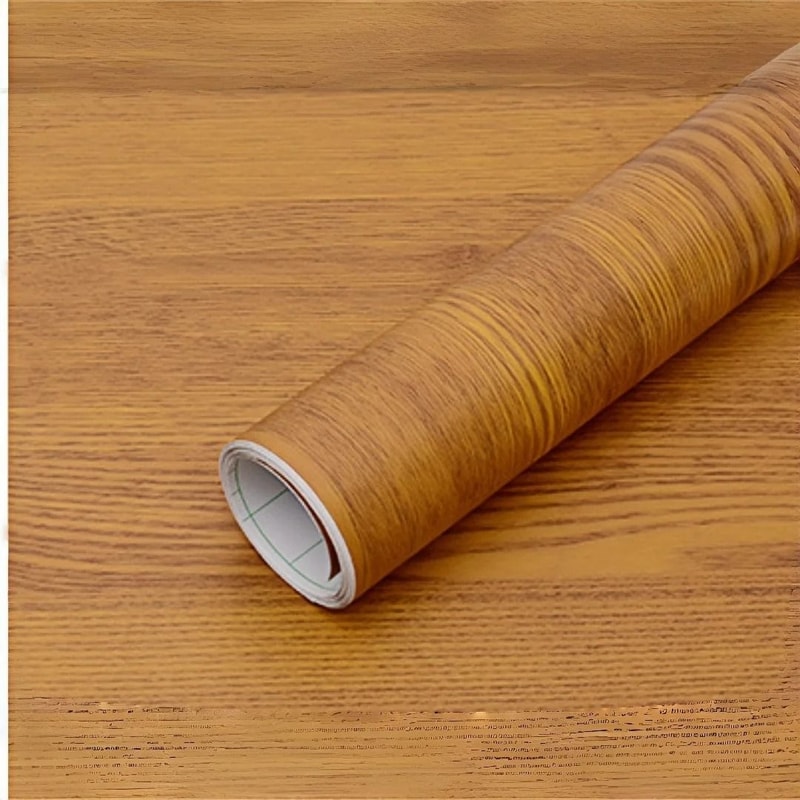 Peel And Stick Wood Grain Floor Sticker Roll 15