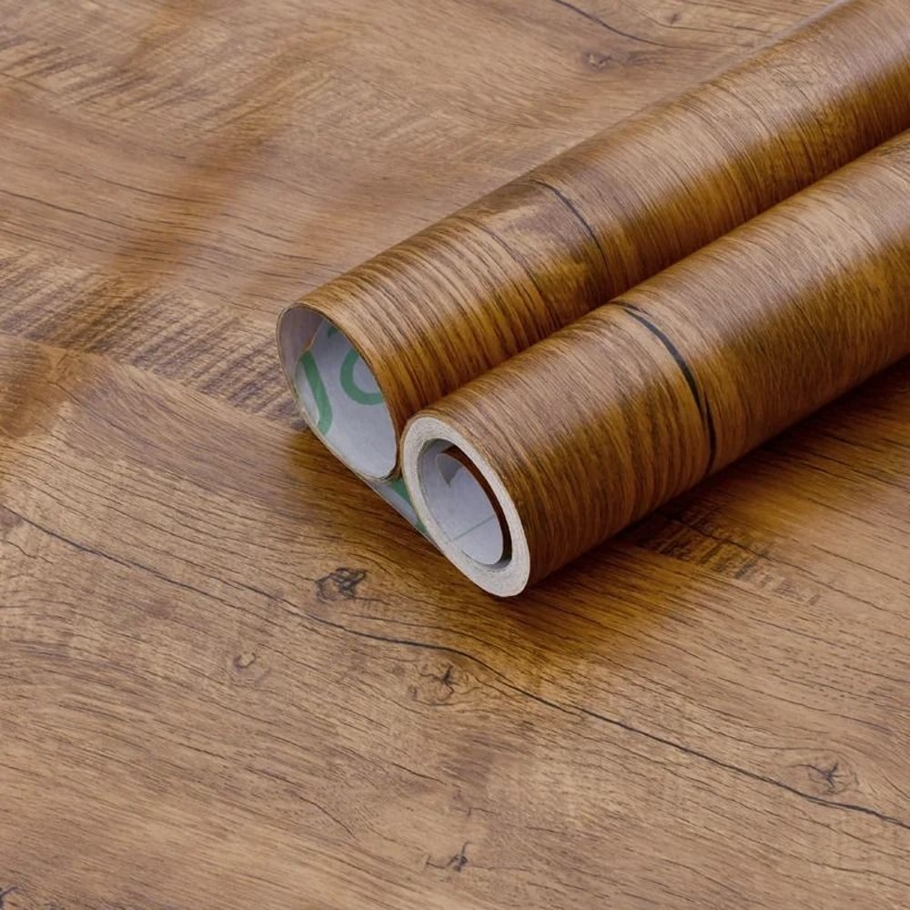 Peel And Stick Wood Grain Floor Sticker Roll 21