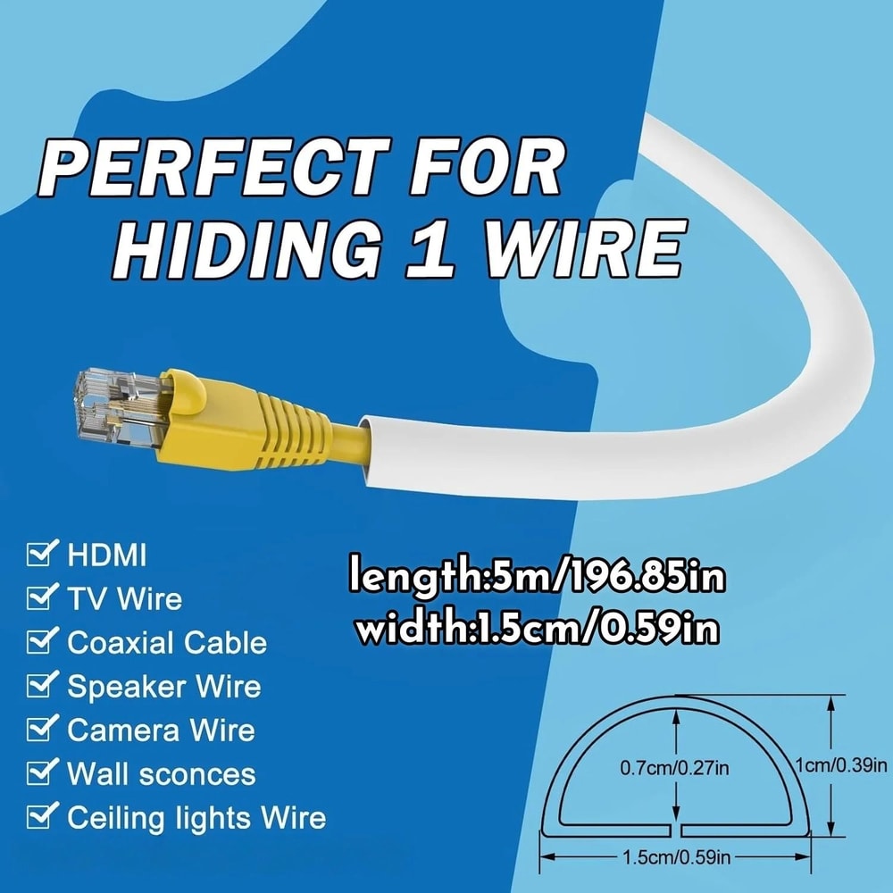 Flexible Self Adhesive Cable Cover Cord Hider For Floors And Walls 1