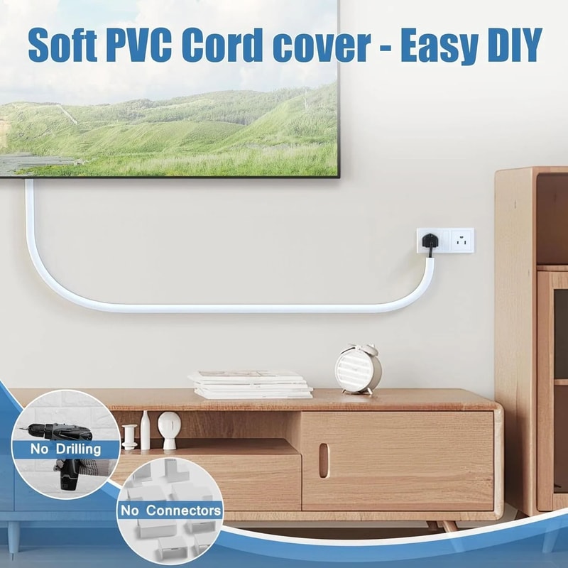 Flexible Self Adhesive Cable Cover Cord Hider For Floors And Walls 2