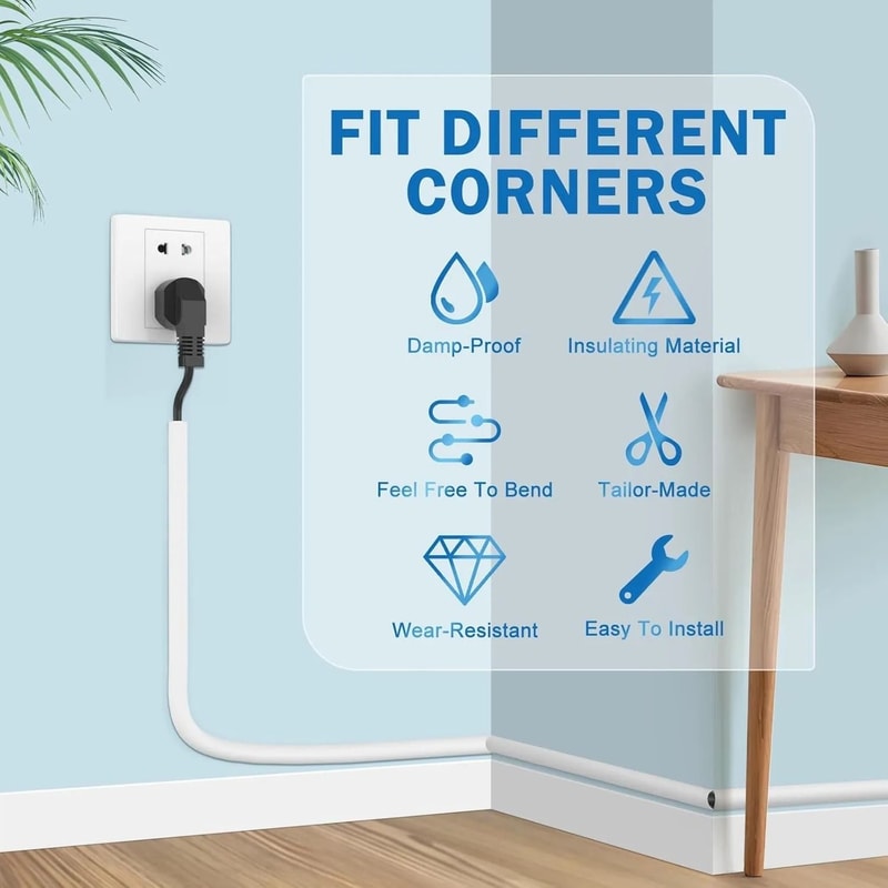 Flexible Self Adhesive Cable Cover Cord Hider For Floors And Walls 3