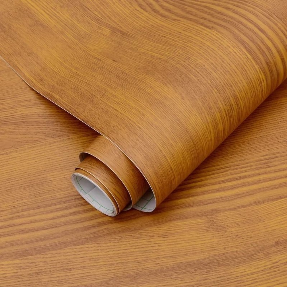 Wide Peel And Stick Wood Grain Vinyl Flooring Roll 7