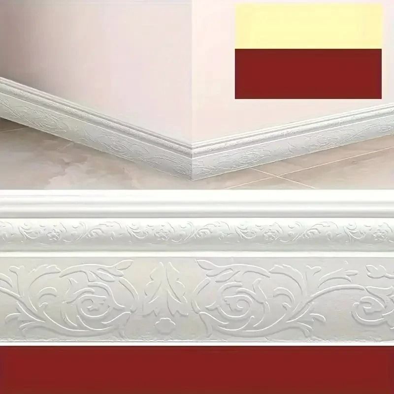 Self Adhesive 3D Wall Border Skirting Line Sticker 5