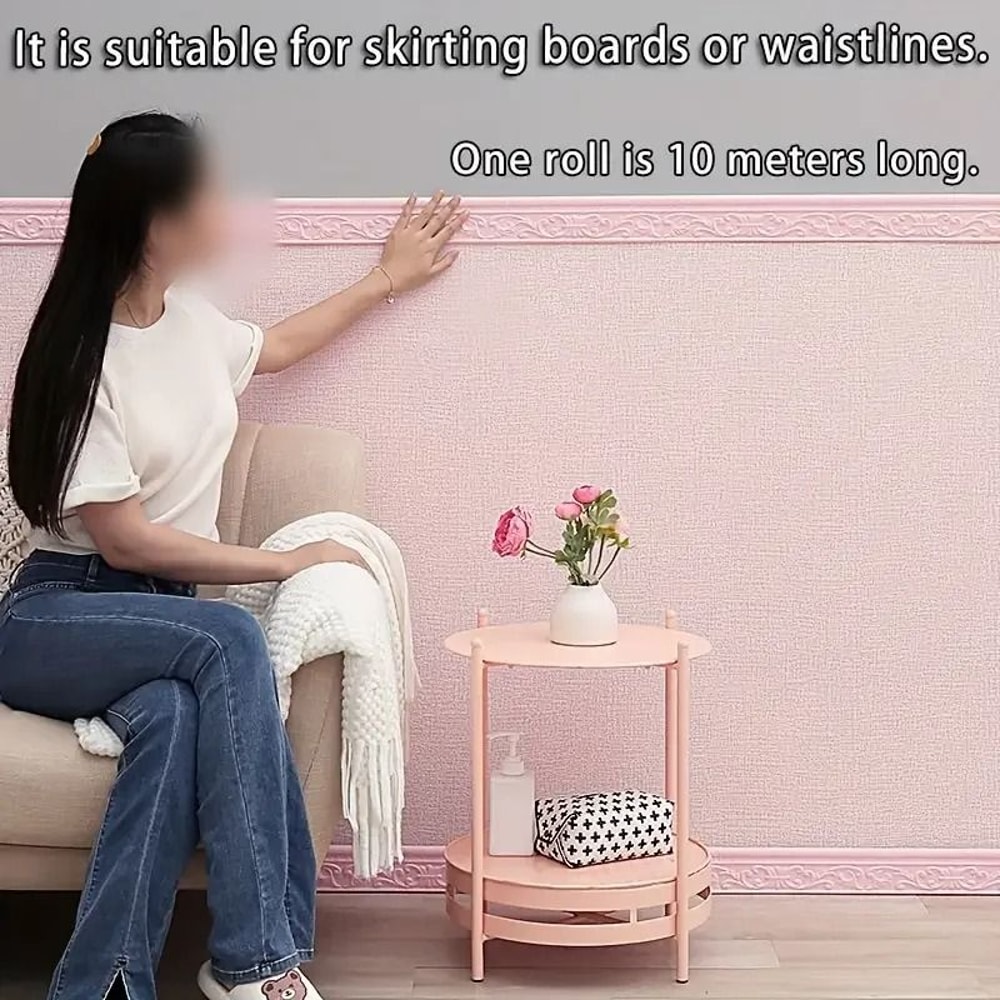 3D Self Adhesive Wall Trim Skirting Border Decor Strip 5