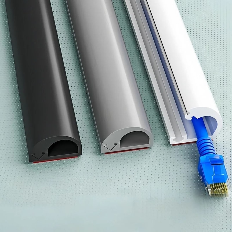 Invisible Adhesive Cable Raceway Soft Cord Protector For Walls 4