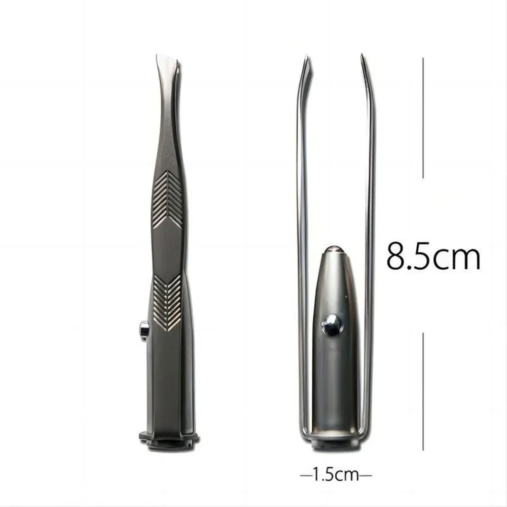 Stainless Steel Eyebrow Hair Removal Tweezer With LED Light 5