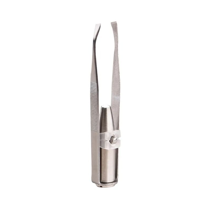 Stainless Steel Eyebrow Hair Removal Tweezer With LED Light 7