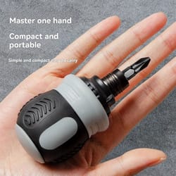 compact ratchet screwdriver handle short labor saving tool
