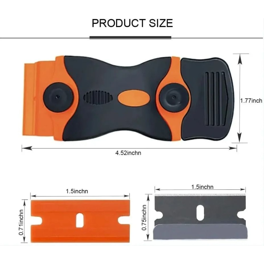 Razor Blade Scraper Tool With Replaceable Blades For Glass And Surfaces 3