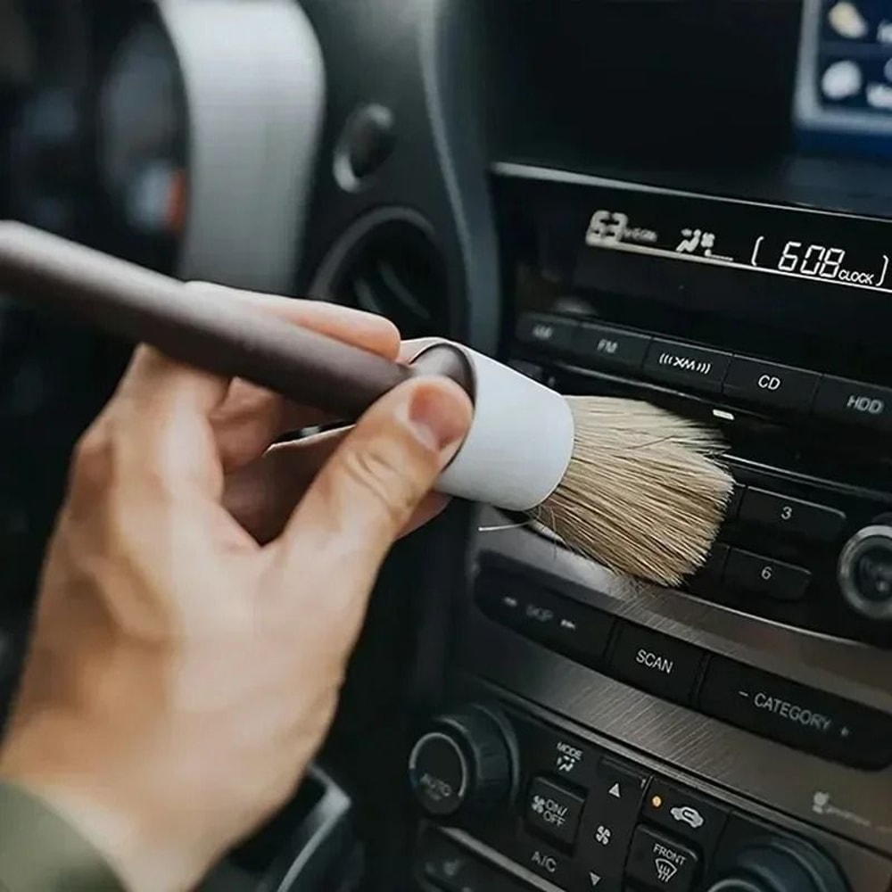 Car Interior And Exterior Detailing Brush Set With Boar Hair Bristles 2