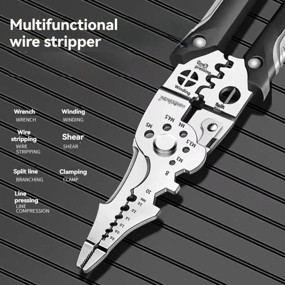 Multi Functional Electrician Pliers For Wire Cutting Stripping And Crimping 0